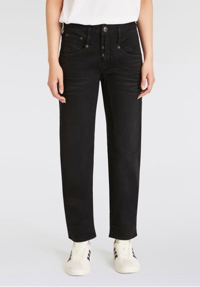 Джинсы-бойфренды Shyra Tap Long Recycled Denim Black Stretch