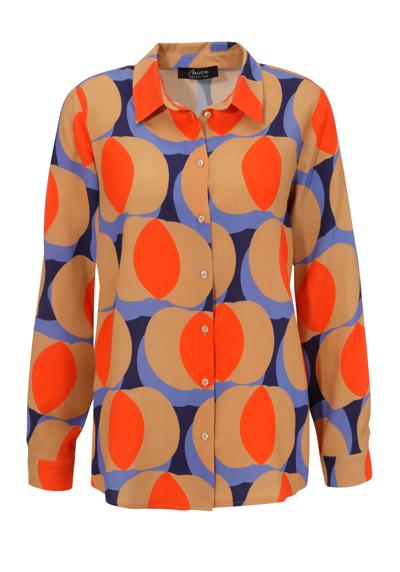 Блузка-рубашка с рисунком в стиле ретро, облегающим фигуру - НОВАЯ КОЛЛЕКЦИЯ