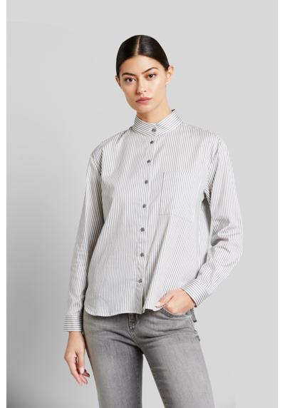 Блуза с длинными рукавами из эластичной хлопковой смеси.