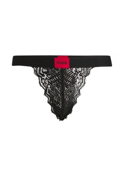 Т-стринги с лейблом Hugo на манжетах. THONG LACE