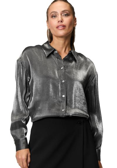Классическая блузка zero Bluse glänzend mit Knopfleiste