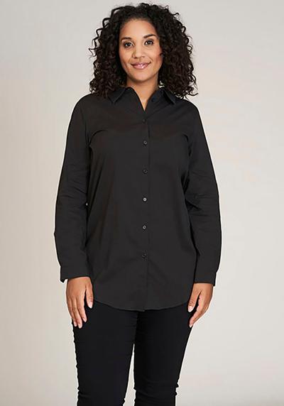 Блузка-рубашка очень длинной формы с эластаном.