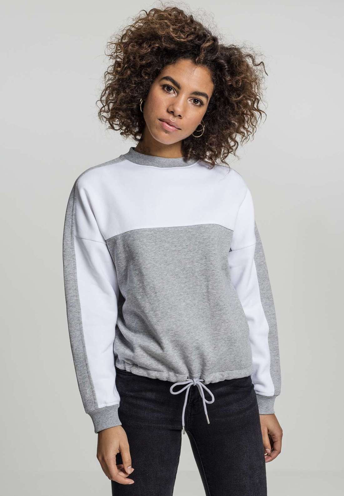 толстовка Urban Classics Damen Ladies Oversize 2-Tone Stripe Crew