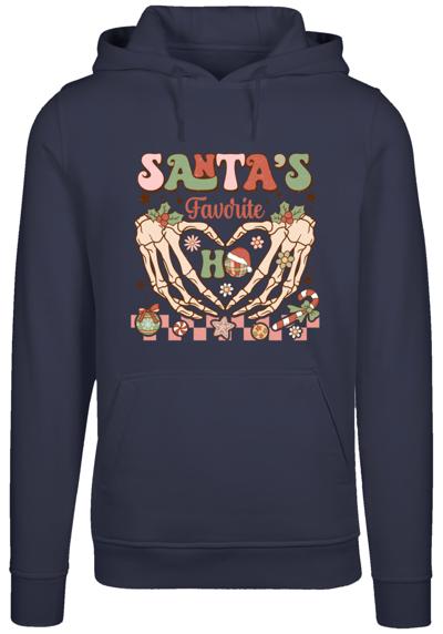 Толстовка с капюшоном Santas favorite Ho Ho Ho Christmas