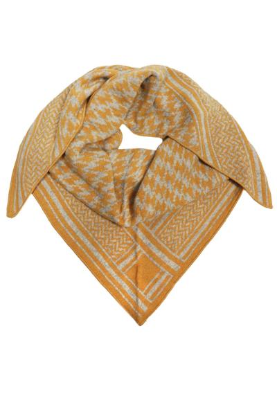 Треугольный шарф с узором «гусиные лапки»