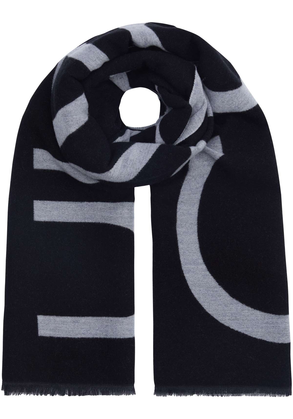 Модный шарф с тисненым логотипом