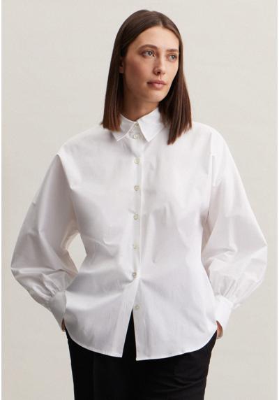 Блузка-рубашка, воротник с длинными рукавами, однотонная
