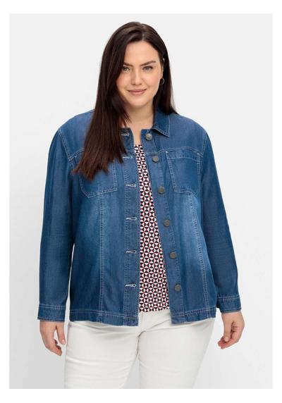 Куртка-рубашка без капюшона, имитирующая джинсы, из лиоцелла TENCEL™.