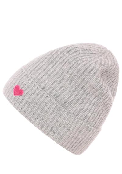 шапочки Beanie mit Herz Aufnäher
