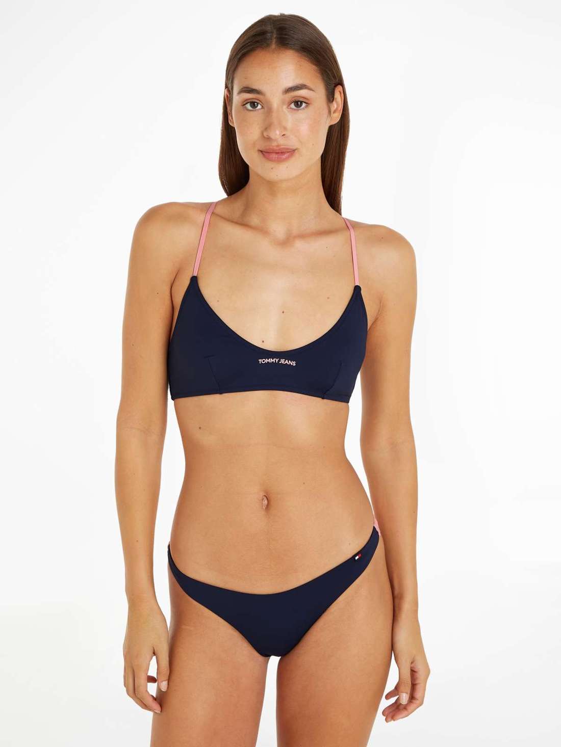Плавки бикини с цветными блоками спереди и сзади. HI LEG CHEEKY BIKINI