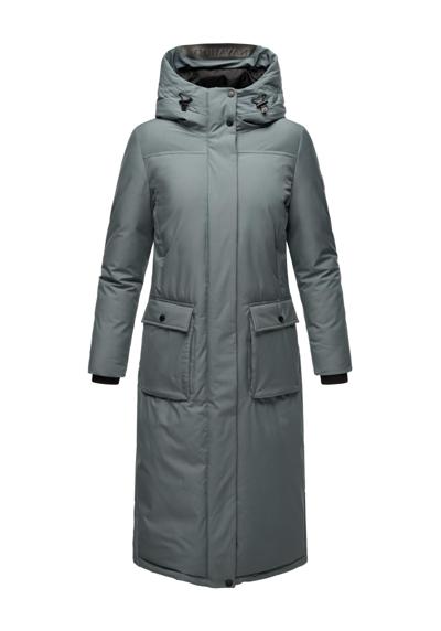 Зимнее пальто, удлиненное женское пальто с капюшоном.
