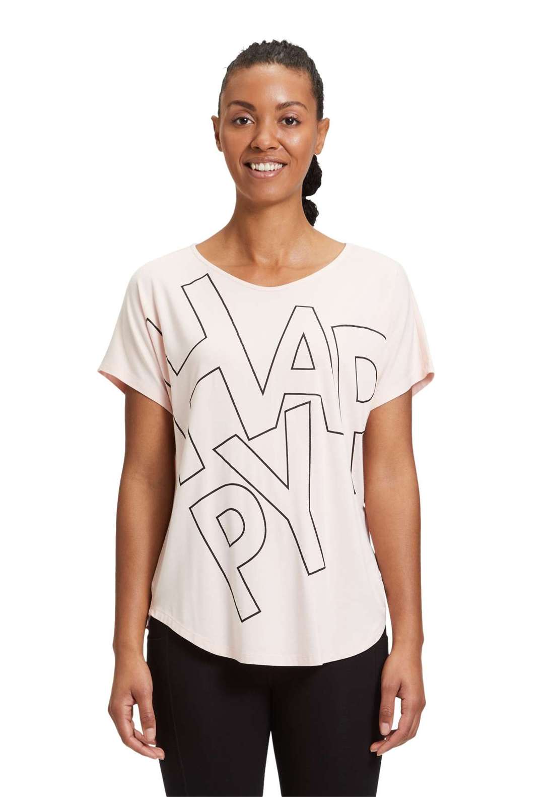 Рубашка с коротким рукавом Oversize-Shirt mit V-Ausschnitt