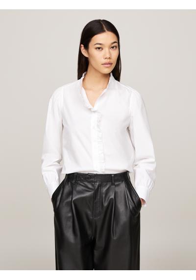 Блузка-рубашка с рюшами COTTON FRILL RELAXED SHIRT