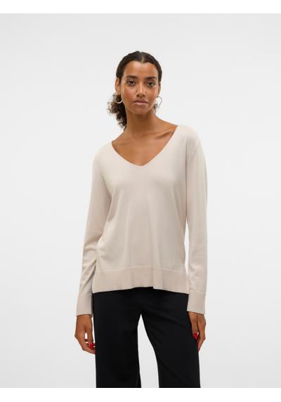 Вязаный свитер VMSILJE LS V-NECK PULLOVER GA NOOS