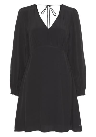 Платье-блузка с V-образным вырезом спереди и сзади