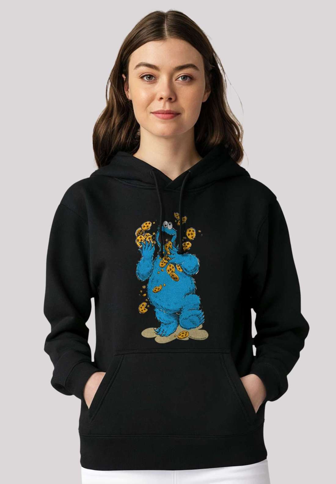 Толстовка с капюшоном Sesamstraße Cookie Monster Cookies Everywere