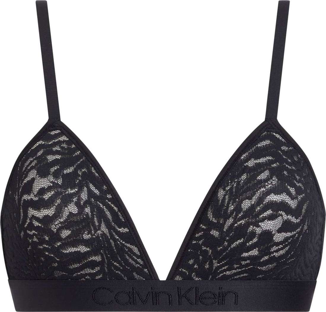 Бюстгальтер с треугольными чашками и вышивкой логотипа CK. UNLINED TRIANGLE