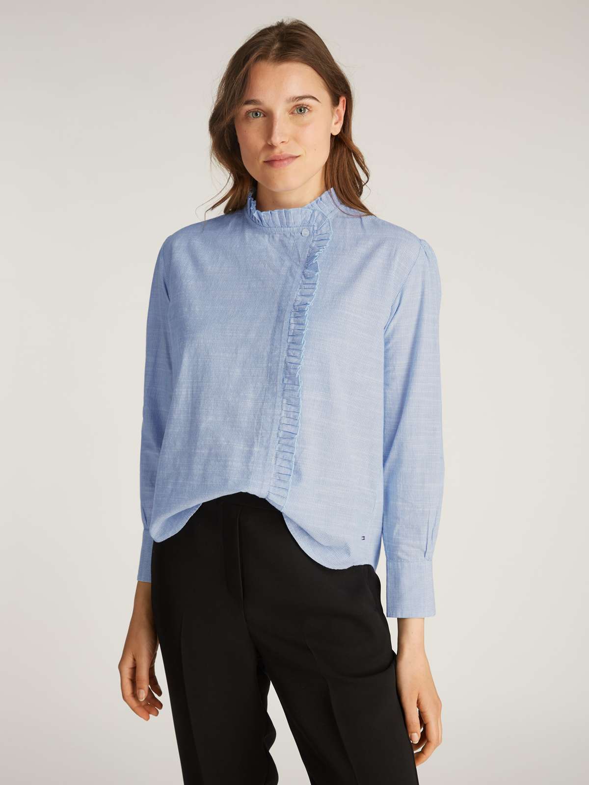 Блузка-рубашка с рюшами COTTON STP RUFFLE RELAXED SHIRT