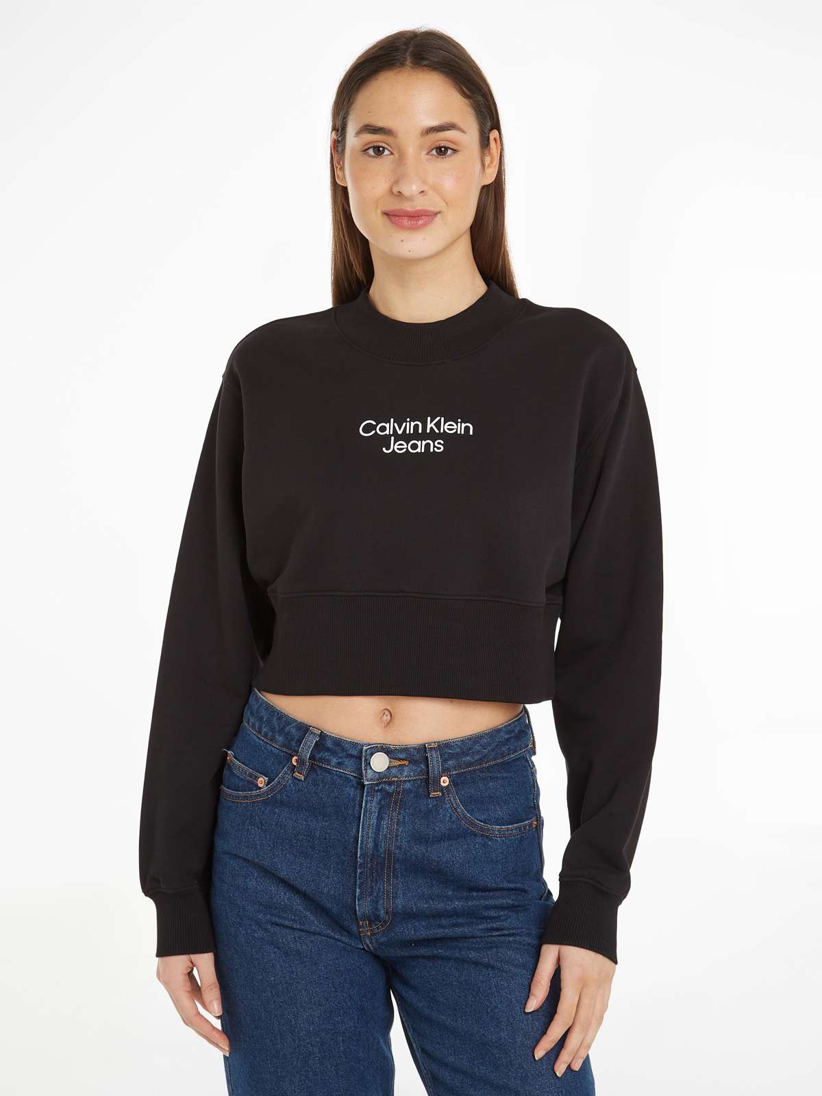 Толстовка с тисненым логотипом STACKED INSTITUTIONAL CREWNECK