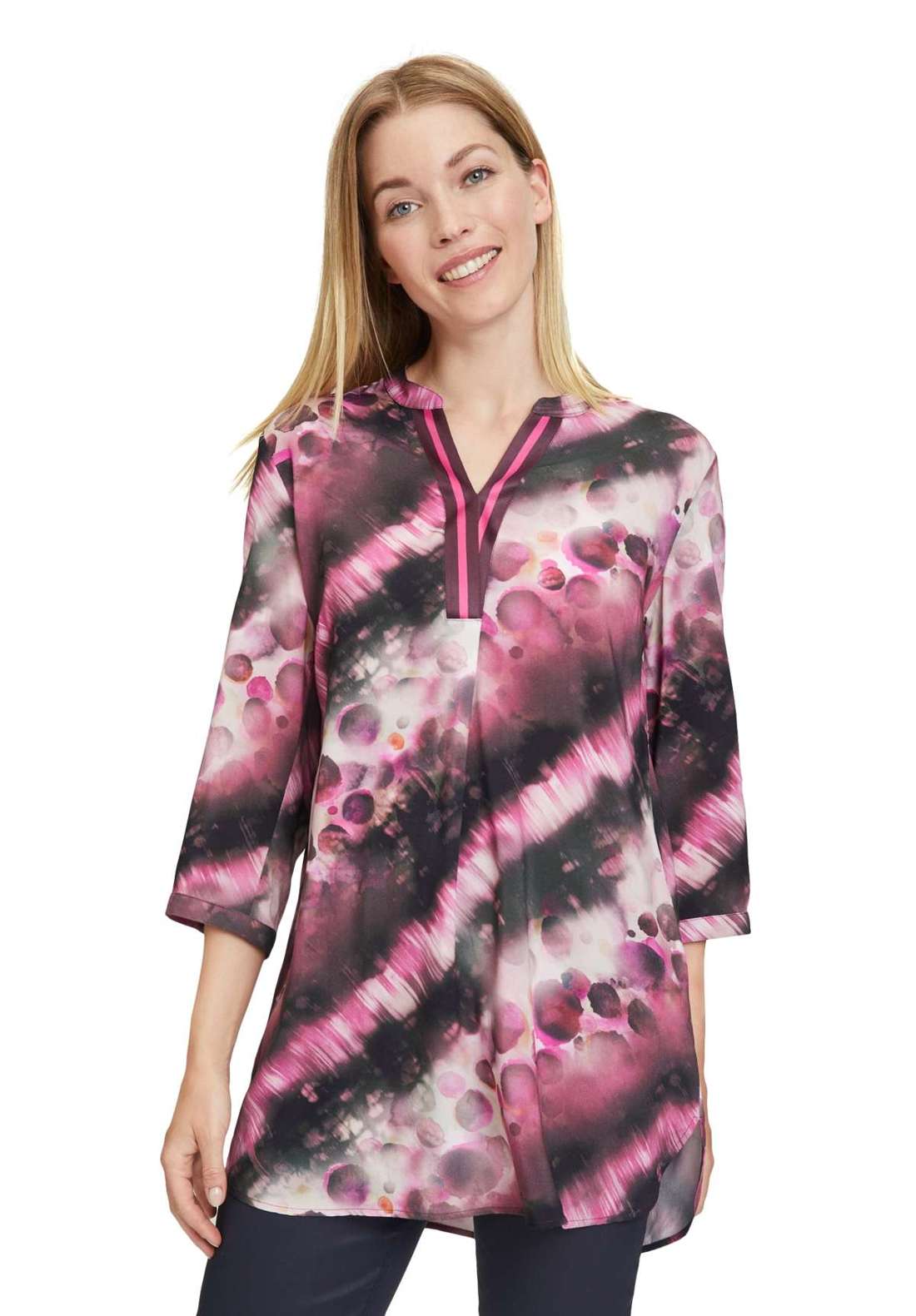 Длинная блузка Longbluse mit 3/4 Arm