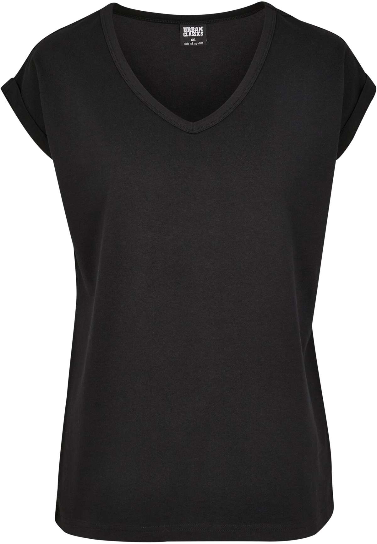 Рубашка с коротким рукавом »Urban Classics Damen Ladies Round V-Neck Extended Shoulder Tee«