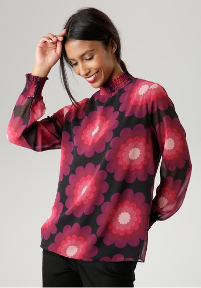 Блуза-слип с элегантным цветочным узором – каждое изделие уникально – НОВАЯ КОЛЛЕКЦИЯ