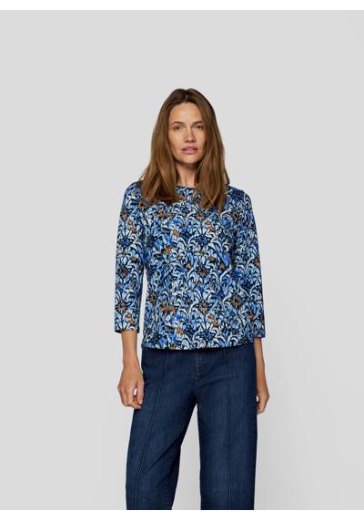 Рубашка с принтом Floral gemustertes Shirt mit 3/4-Ärmeln