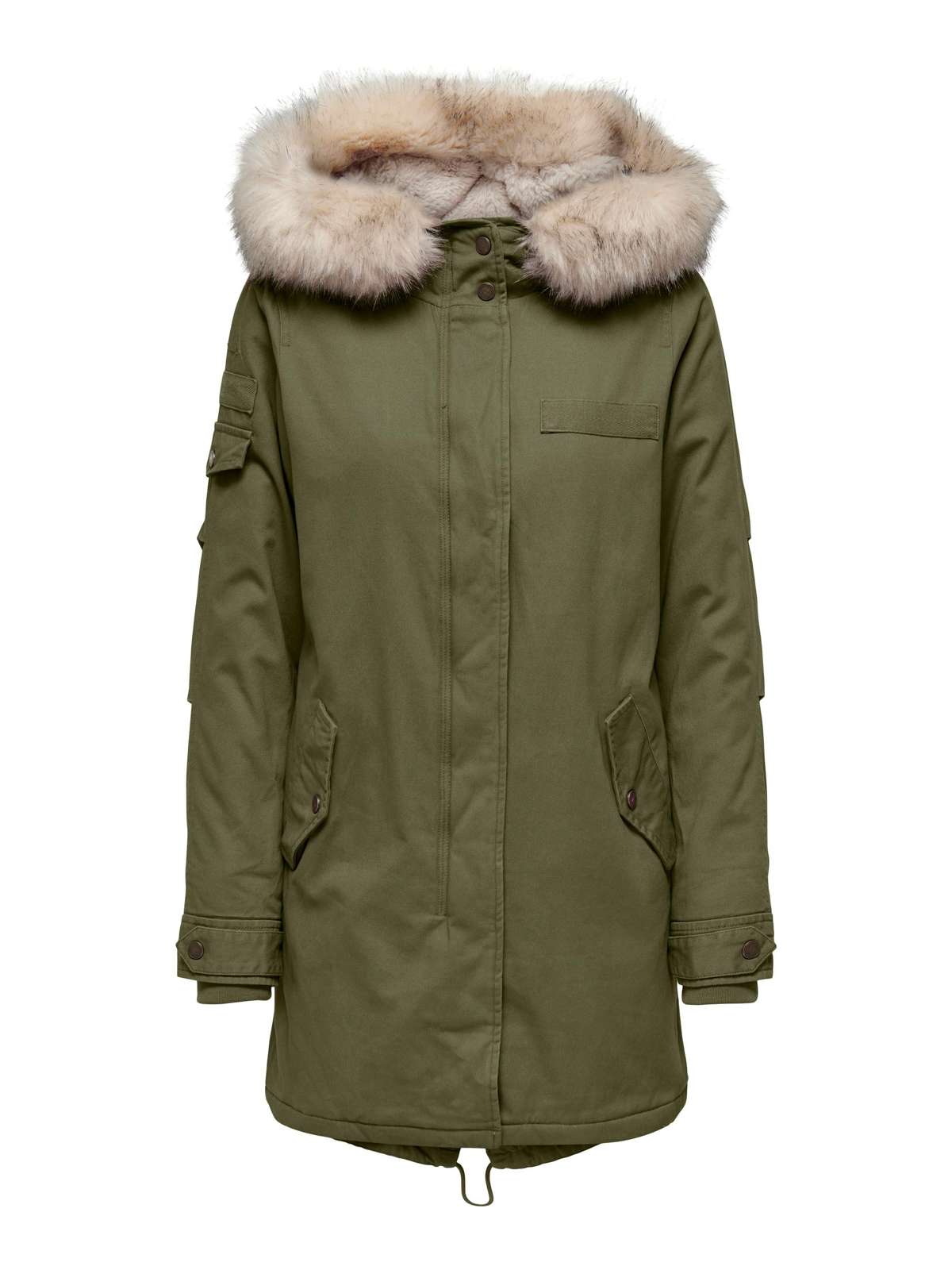 Парка с капюшоном »ONLNEWMAY FUR CANVAS PARKA CC OTW«