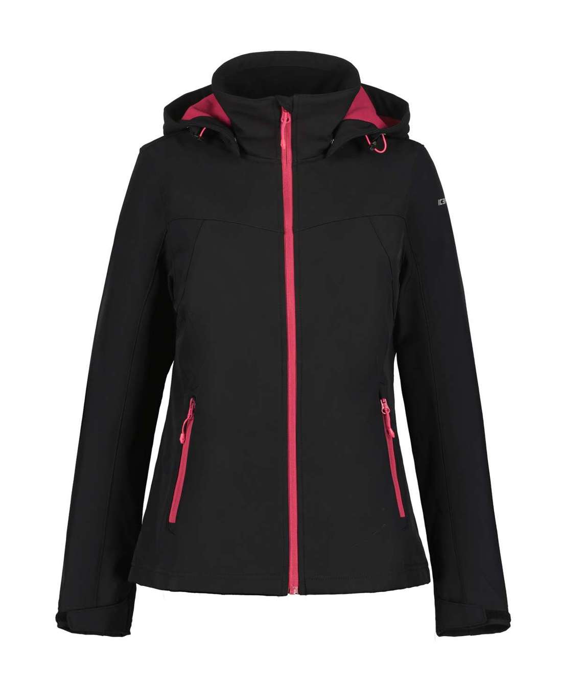 Куртка из софтшелла с капюшоном и высоким воротником-стойкой. D SOFTSHELLJACKE BRENHAM