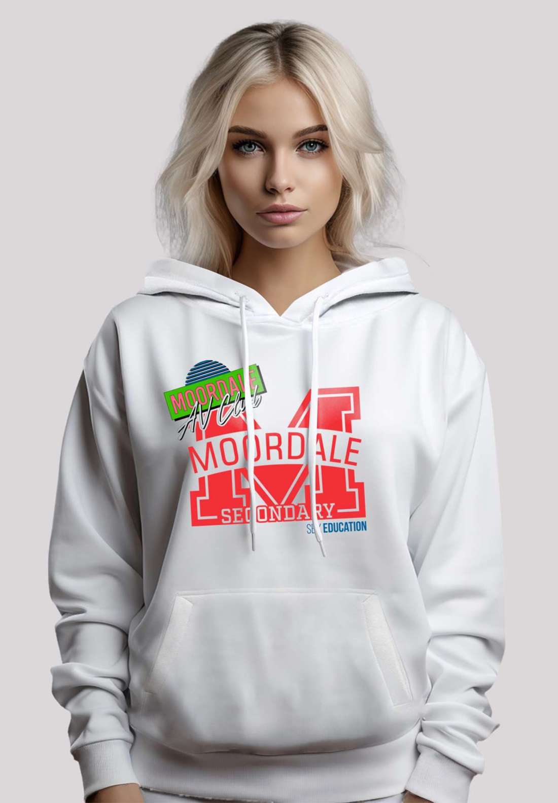 Толстовка с капюшоном Sex Education Moordale M Collage Netflix TV Series