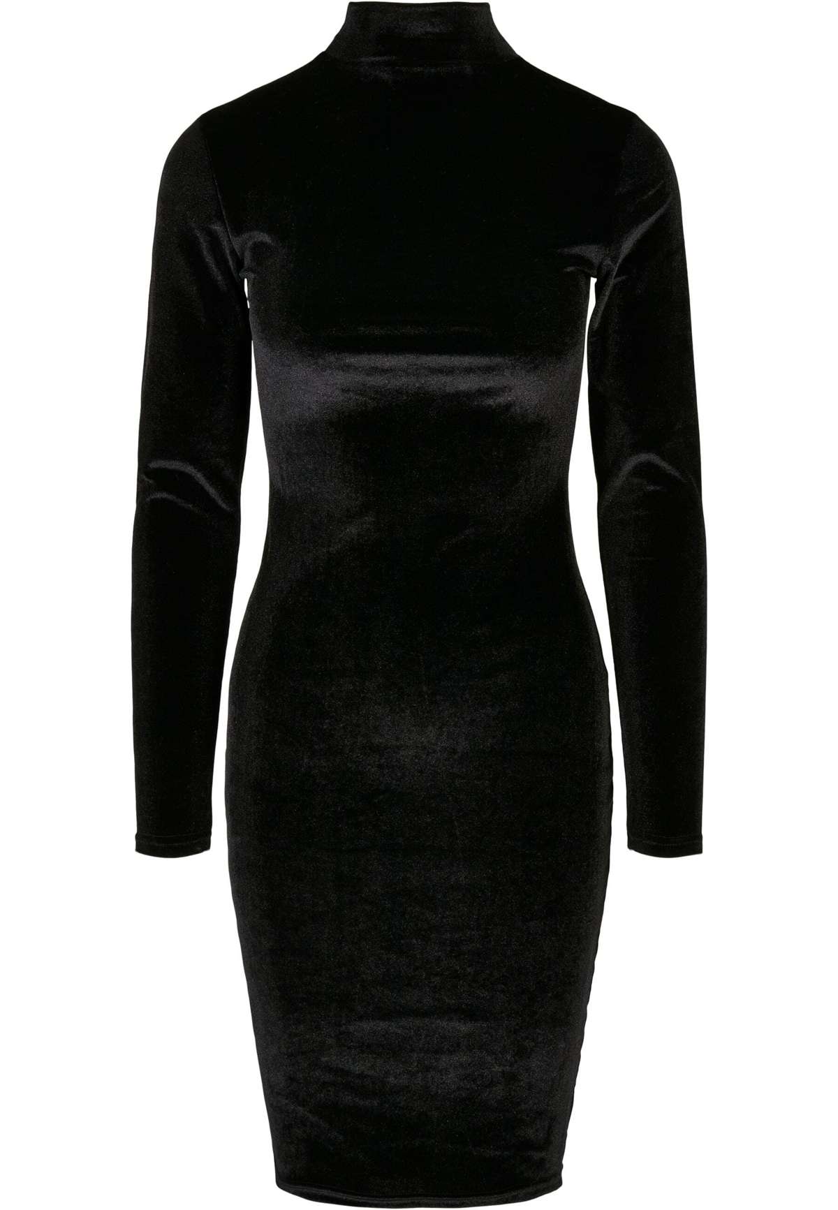 Платье-рубашка »Urban Classics Damen Ladies Velvet Turtle Neck Dress«