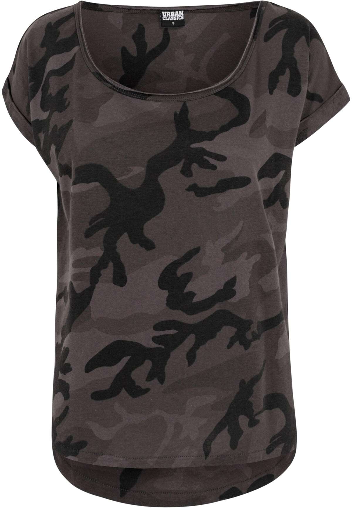 футболка Urban Classics Damen Ladies Camo Back Shaped Tee