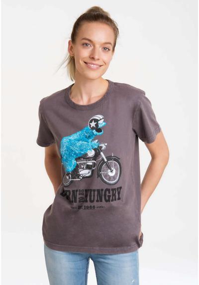 Футболка с лицензионным принтом Sesamstrasse - Krümelmonster Motorrad