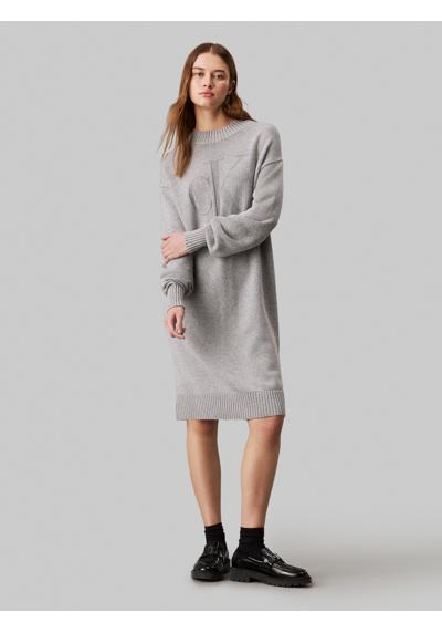Платье-свитшот с вышивкой логотипа CK INTARSIA LOOSE SWEATER DRESS