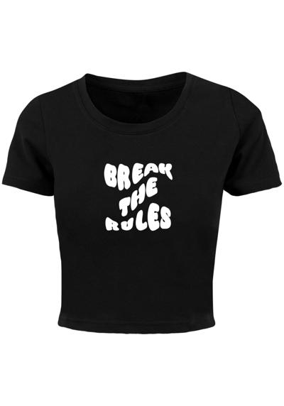 футболка Damen Ladies Break The Rules Cropped Tee