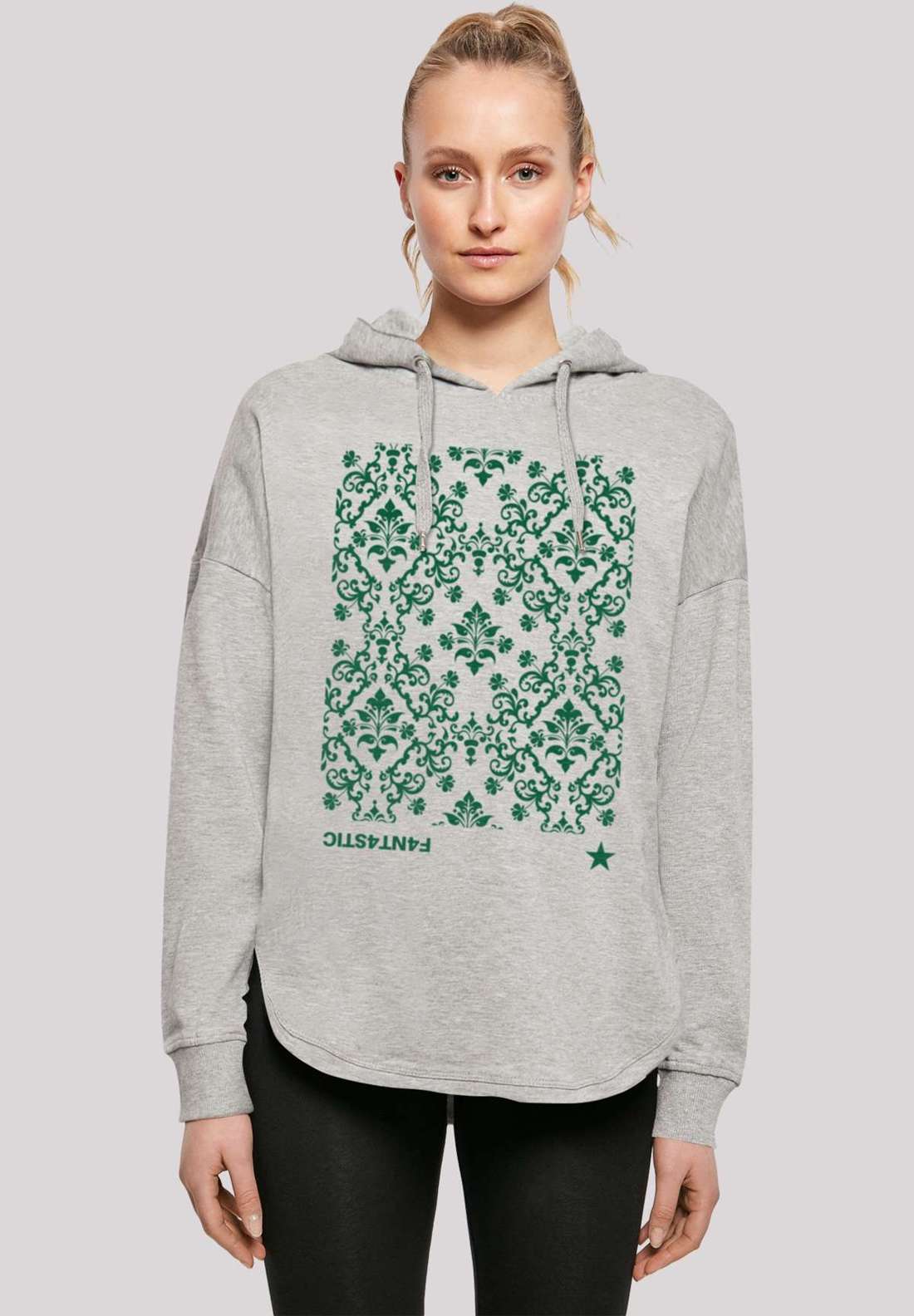 Толстовка с капюшоном Blumen Muster Grün