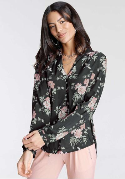 Блузка-рубашка с цветочным принтом