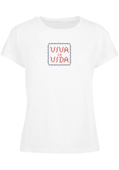 футболка Damen Ladies Frida Kahlo - Pixels viva la vida Box Tee