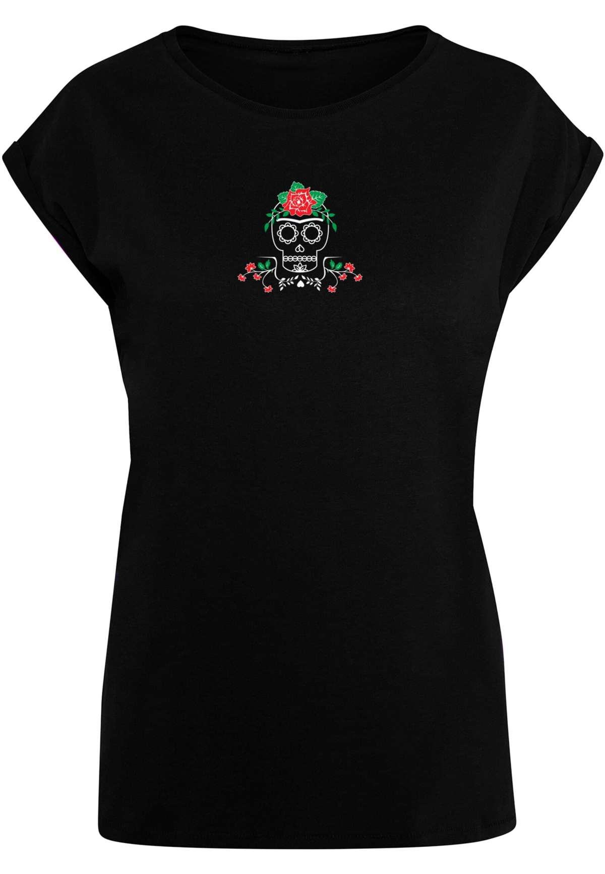 футболка »Damen Ladies Frida Kahlo - Death Extended Shoulder Tee«