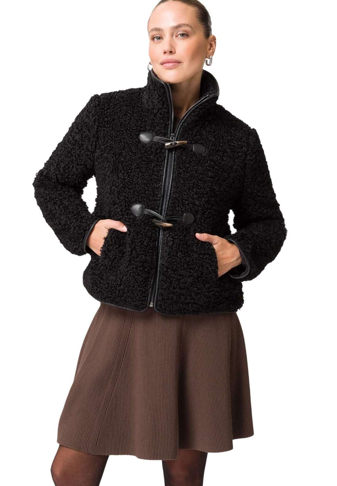 Куртка из искусственного меха zero Teddyfelljacke mit Knebelknöpfen