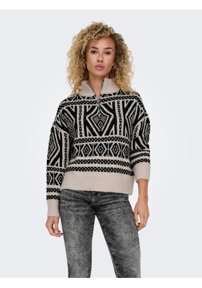 Вязаный свитер ONLFELICIA LS ZIP PULLOVER NCA KNT