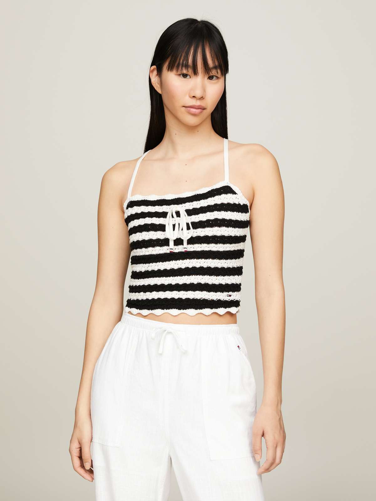 Верх спагетти »TJW CROCHET STRIPE TOP«