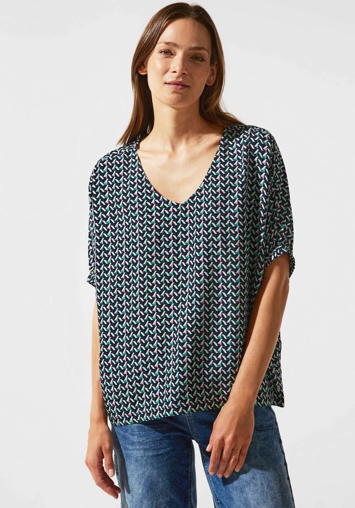 Блуза-слип с удлиненной спинкой