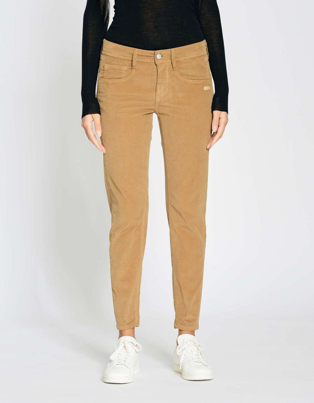 Вельветовые брюки с двойным правым задним карманом. 94AMELIE CROPPED