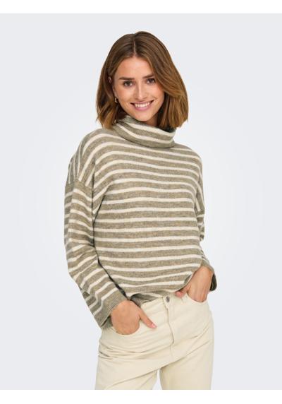 Свитер с высоким воротником ONLTALIO LS STRIPE ROLLNECK BF KNT