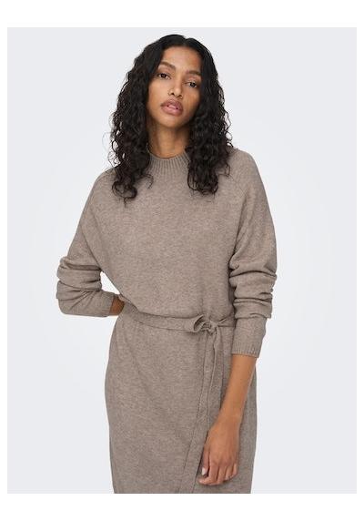 Трикотажное платье ONLLEVA L/S BELT DRESS EX KNT