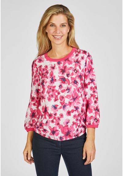 Классическая блузка Geblümte Bluse mit Gummizug