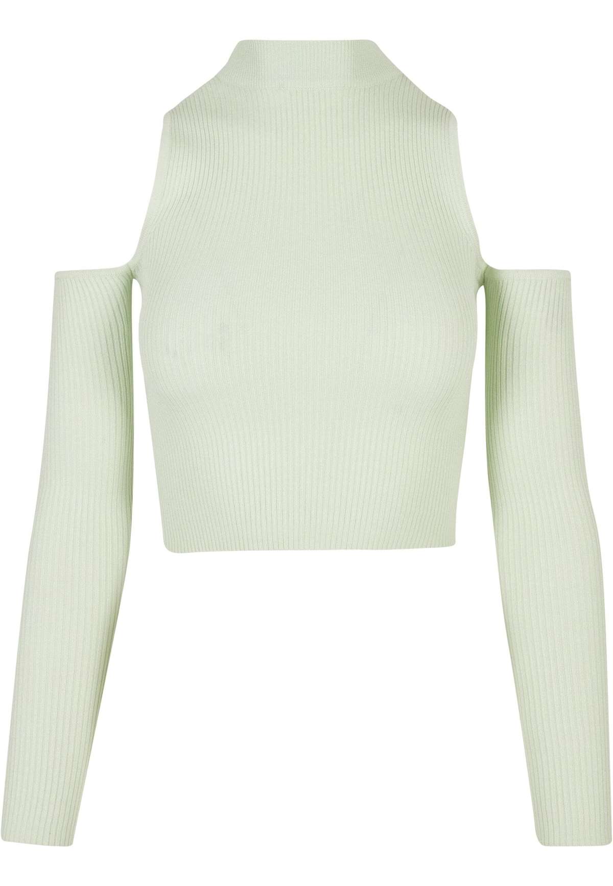 Свитер с круглым вырезом »Urban Classics Damen Ladies Rib Knit Cut Out Sleeve Longsleeve«