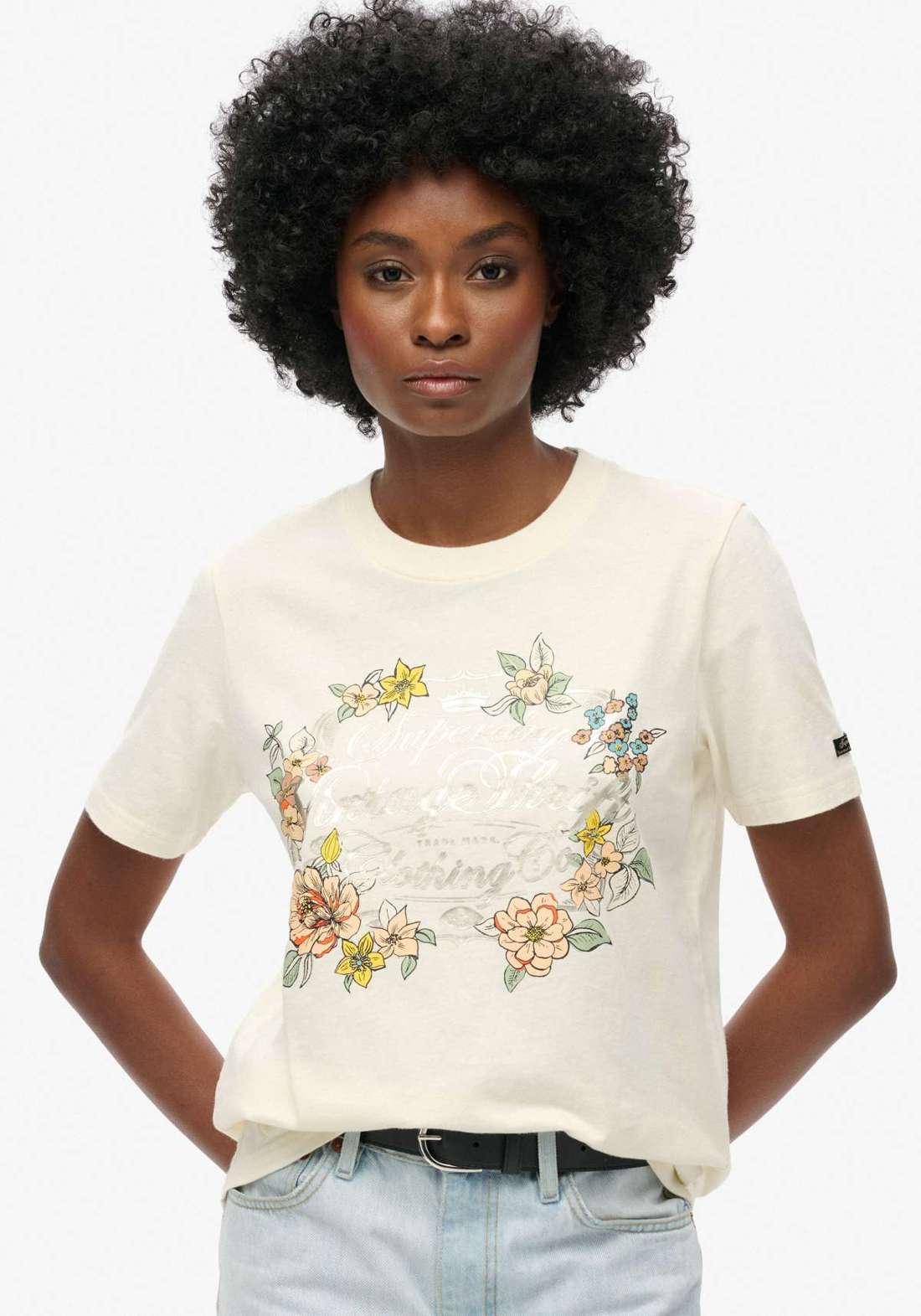 Рубашка с принтом FLORAL GRAPHIC RELAXED TSHIRT