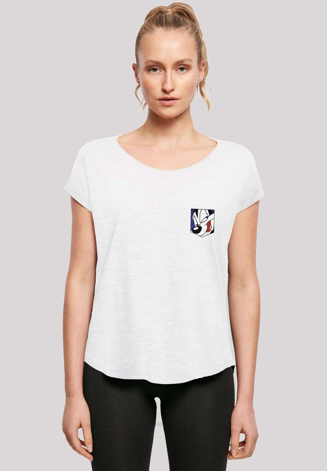 футболка Looney Tunes Pepe Le Pew Face Faux Pocket